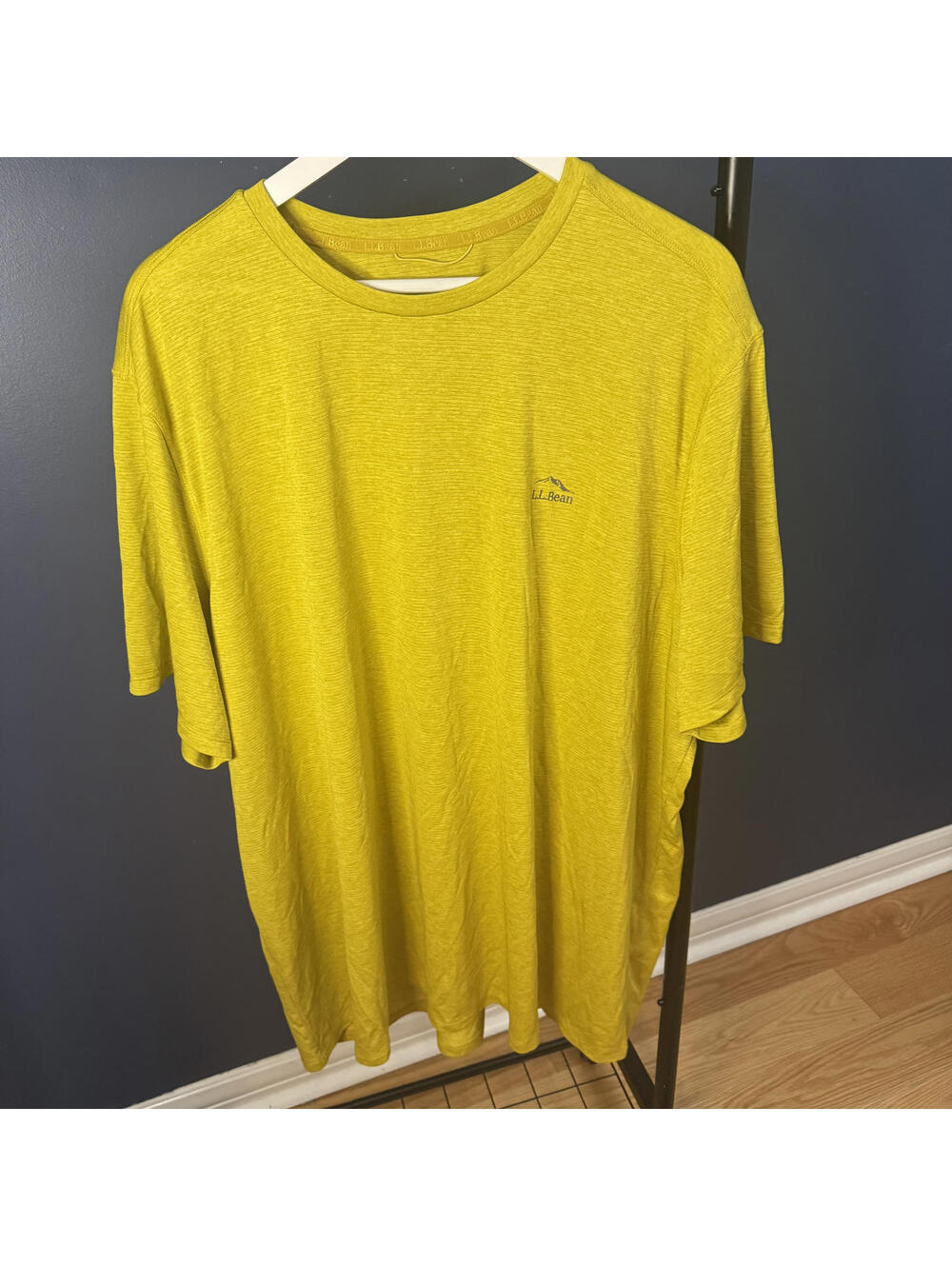L.L.Bean Mens Tall Yellow Performance T Shirt Slightly Fitted XXXL